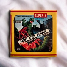 Kampf aller Monster Mothra Godzilla Rodan | Kühlschrankmagnet | Super 8 Motiv