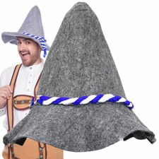 Seppelhut für Oktoberfest | Trachten Filz Hut Wiesn | Sepplhut Zipfel Bayern 