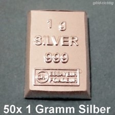 1 - 100 GRAMM SILBERBARREN 1g 10g 100g Silber ESG Valcambi 999 Feinsilber Barren