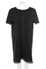 ZARA Kleid Kunstleder Fransen XL schwarz
