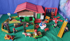 Playmobil 3775 Pony-Ranch Stall Pferdehof 3713 Ponywagen Figuren