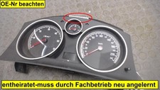 Tachoeinheit (entheiratet) Opel Zafira 1.7 Cdti B 13267567 12 Monate Garantie