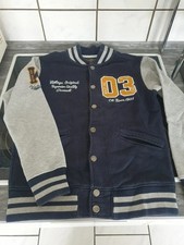 Dunkelblau/bunte Collegejacke