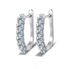 1 kt Creolen Weißgold Diamant