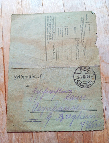 Seltener feldpost brief - wk,