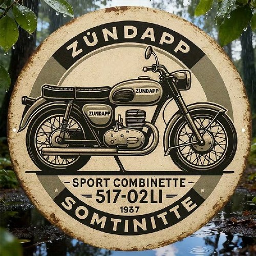 Blechschild rund zündapp - blechschild,