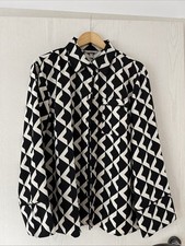 Hemdbluse Schwarz Weiß H&M