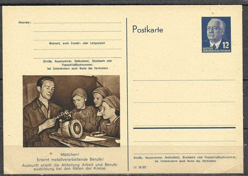 Ddr 1954 ganzsachen 56 - pk, p