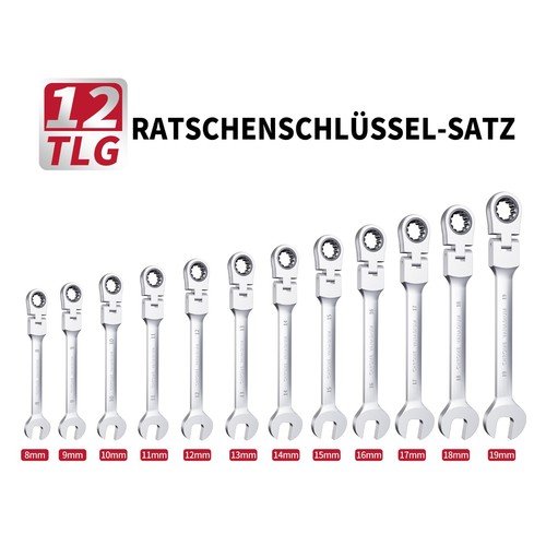 Tlg ratschenschlüssel satz - 12-tlg,