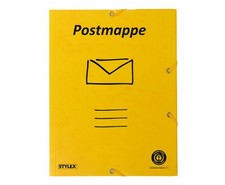 3x Postmappe gelb aus