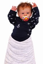 Wickelbody baby body - baby, blau