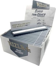 Schachtel mit 50 Heften Silber Rizla Kingsize super dünnes Zigarettenpapier 20,99€