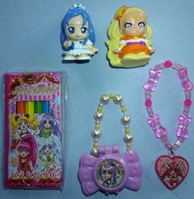 Kleines Precure Pretty Cure Fan-Set Soleil Diamond Figuren 2x Armband Buntstifte