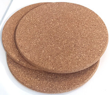 3x Topfuntersetzer Kork Untersetzer Pfannenuntersetzer rund ca.  Ø 19,5 x 1 cm