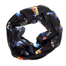 LoopSchal Seide Seidentuch Halstuch Tuch Schlauchschal Damen Farbverlauf Blumen 