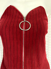 rassig & sexy  *Streifen Kleid rot-schwarz Bustier NEU 40 Reißverschluss vorne