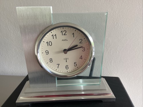 Ams tischuhr funk silbern - funk,