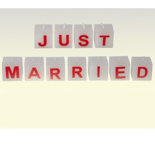 Just married kerzen - married,