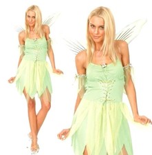 Erwachsene Neverland Pixie Fee Outfit Damen Tinkerbell Kostüm UK 6-24