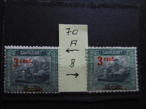 Saargebiet b postfrisch - 70, a+b