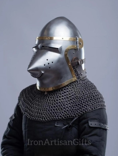 Mittelalter hüftkopf bascinet - mittelalter,