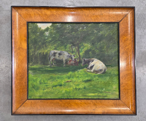 Gemälde kühe öl auf - Öl,