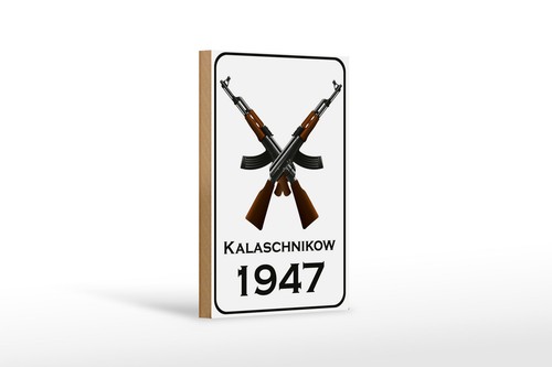 Holzschild gewehr 12x18 - holzschild, cm