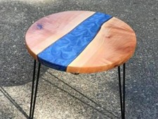 12" Epoxidharz Ecktischplatte