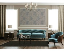 €1,50qm  1 Ro.AS Creation Vlies 38093-1 Vintage Barock blaugrau creme Mata Hari