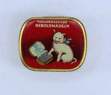 NADELDOSE "Heroldnadeln Katze"  -leer- Needle-tin, Grammophon, Schellack D321