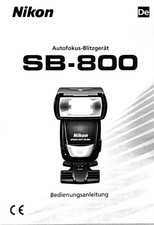 Nikon Blitzgeraät SB  800 in gutenm Zustand,Bedienungsanleitung