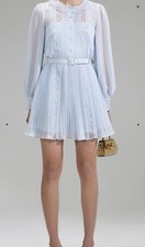 Self portrait blue chiffon