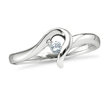 10K Weißgold Diamant