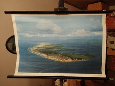 Rollbild Schulkarte Schulwandkarte Lehrtafel Insel Norderney