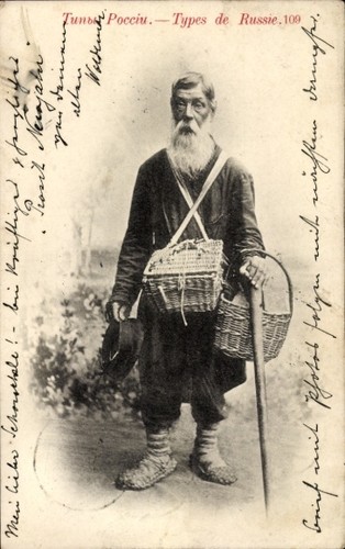 Russische tracht mann mit - ak,