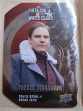 Daniel Brühl - Baron Zemo - Forged Vibranium Metal Card - Upper Deck Marvel 2022