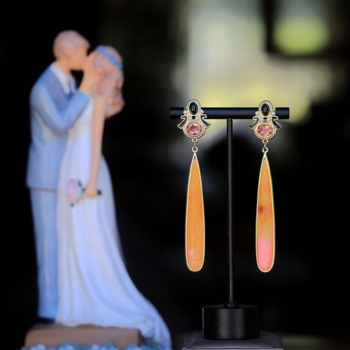 Clip ohrringe gold lang - clip,