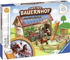 Ravensburger tiptoi Tier-Set Bauernhof Spiel, ab 4 Jahren mit drei Spielfiguren