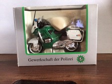 Modellmotorrad BMW „Gummikuh“ Polizeimotorrad in Verpackung (mit Aufkleber)