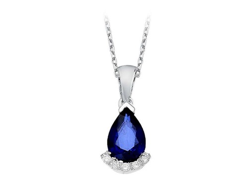 Sapphire diamond necklace