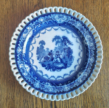 Teller Watteau Doulton England mit Durchbrochenen Rand Burslen England