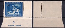 DDR 1951 Mi. 295 DV / Tag der Briefmarke Eckrand postfrisch