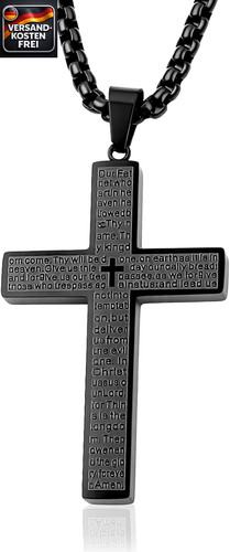 Herren kreuzkette edelstahl - herren,