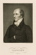 MAYER (19.Jhd), Canning, Stahlstich Romantik Porträt 1800-1849 Druckgraphik