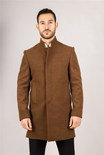 Herren braune stehkragen - braune,