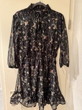 AMISU Kleid Gr. 40, schwarz, Streifen, Floral