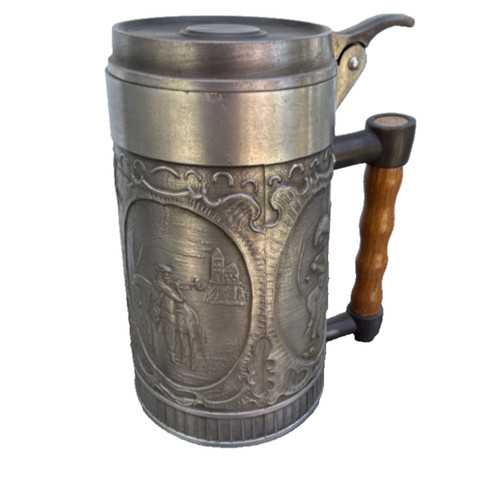 Zinnkrug mit deckel - mit, &