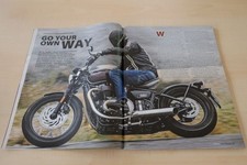 Motorrad 01/2016 Triumph Bonneville Bobber mit 77PS im Fahrbericht auf 4 Seiten