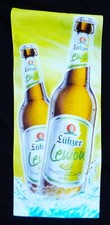 Bier Brauerei Lübz  Fahne Banner,Zaunfahhne Lübzer Lemon Gr.110x45 cm mehrfarbig