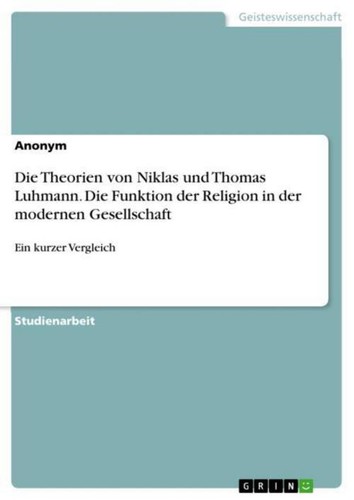 Die theorien von niklas - theorien, und